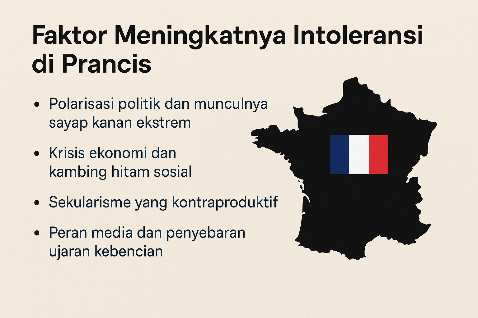 Faktor Meningkatnya Intoleransi di Prancis: Dari Polarisasi Politik hingga Ketegangan Identitas Budaya