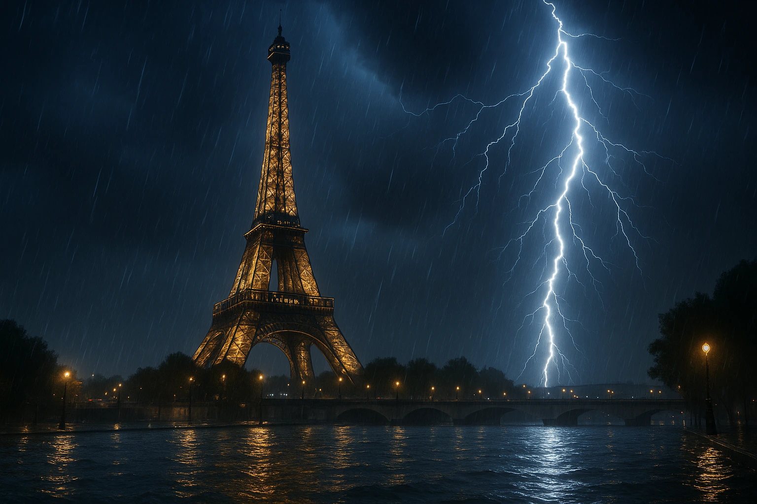 Badai Hebat Paris 2025, Hujan Deras, Kilat Dahsyat, dan Dua Korban Jiwa
