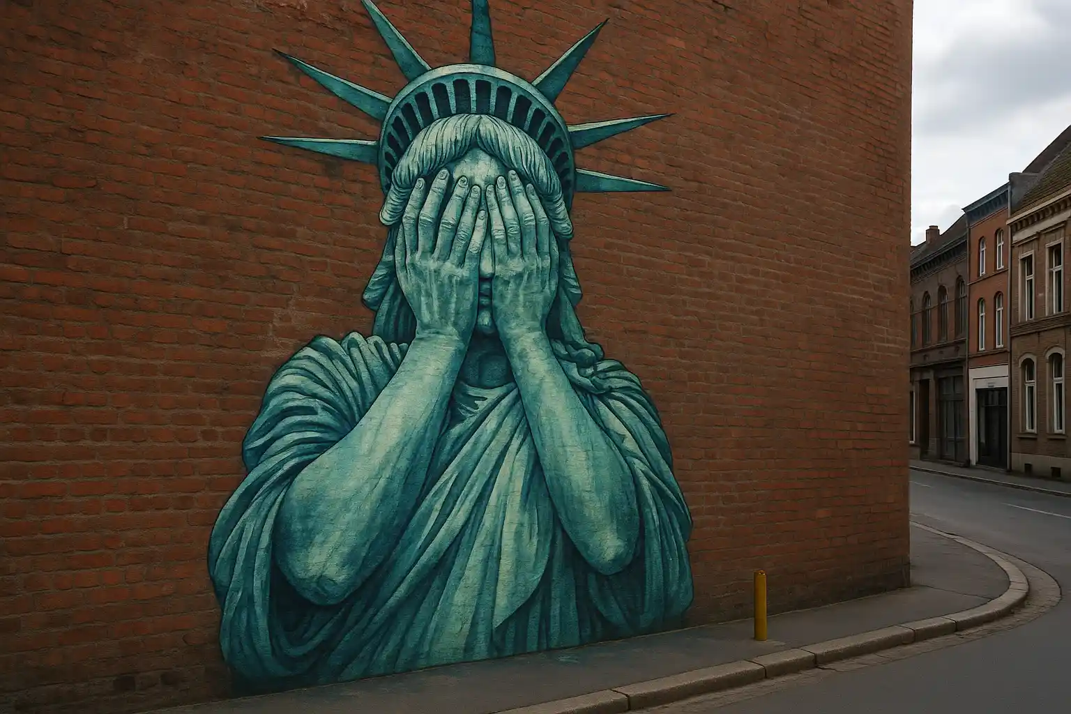 Mural Patung Liberty di Prancis Jadi Sorotan Dunia