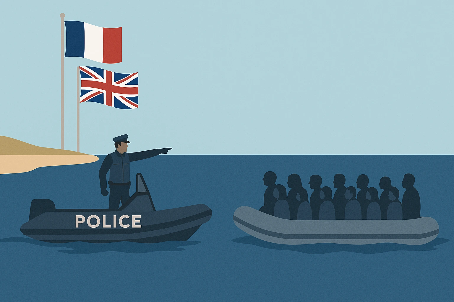 Perancis-Inggris Rancang Hentikan “Taxi Boat” Migran di Kanal Inggris