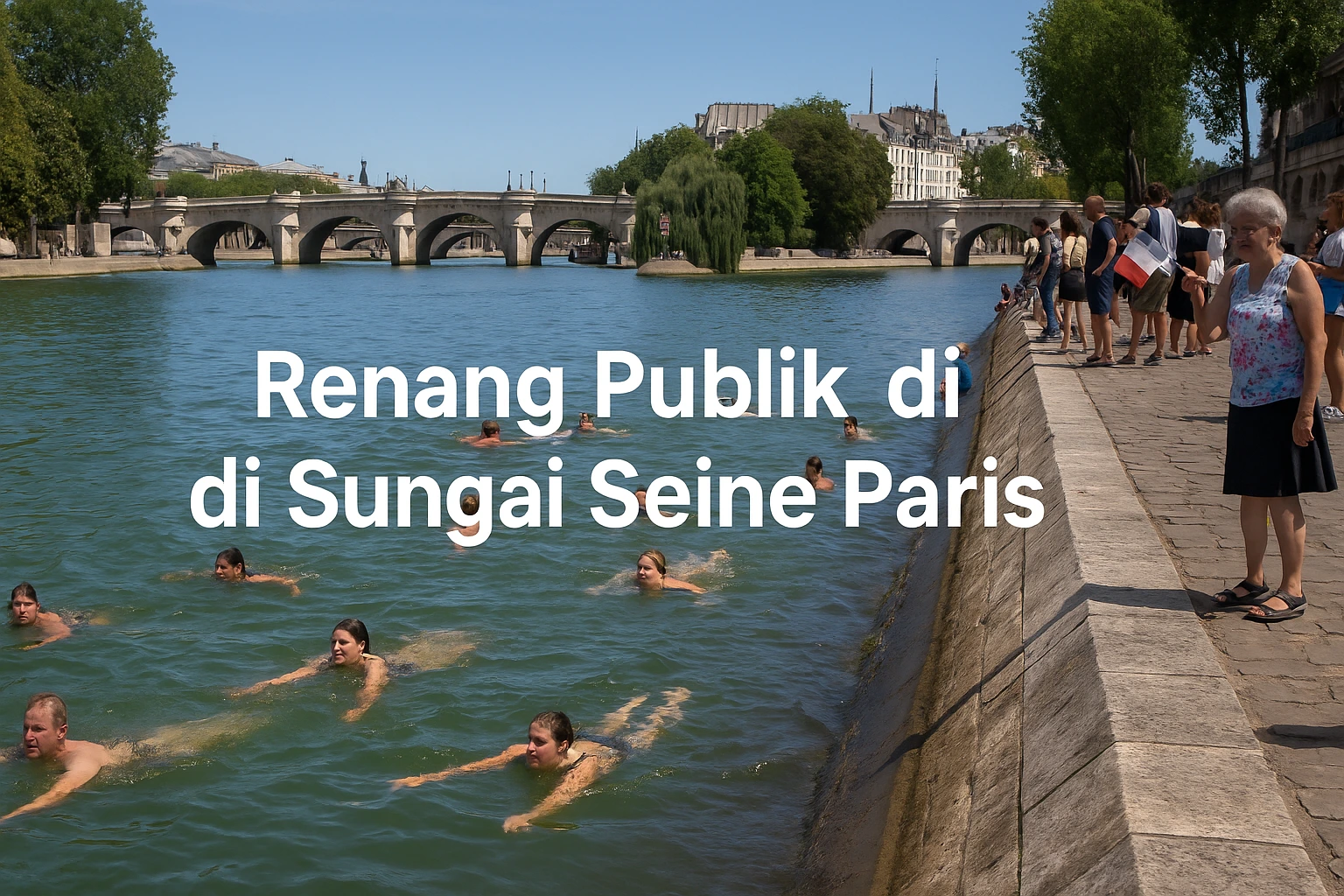 Renang Publik Kembali di Sungai Seine Paris Setelah 100 Tahun