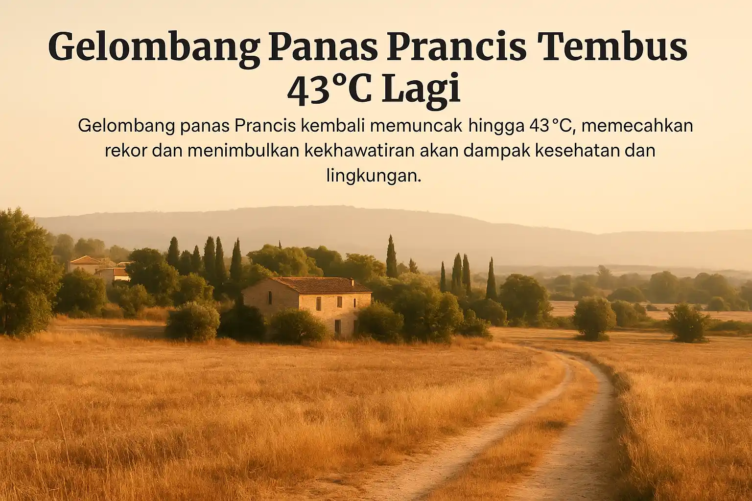 Gelombang Panas Prancis Tembus 43°C Lagi