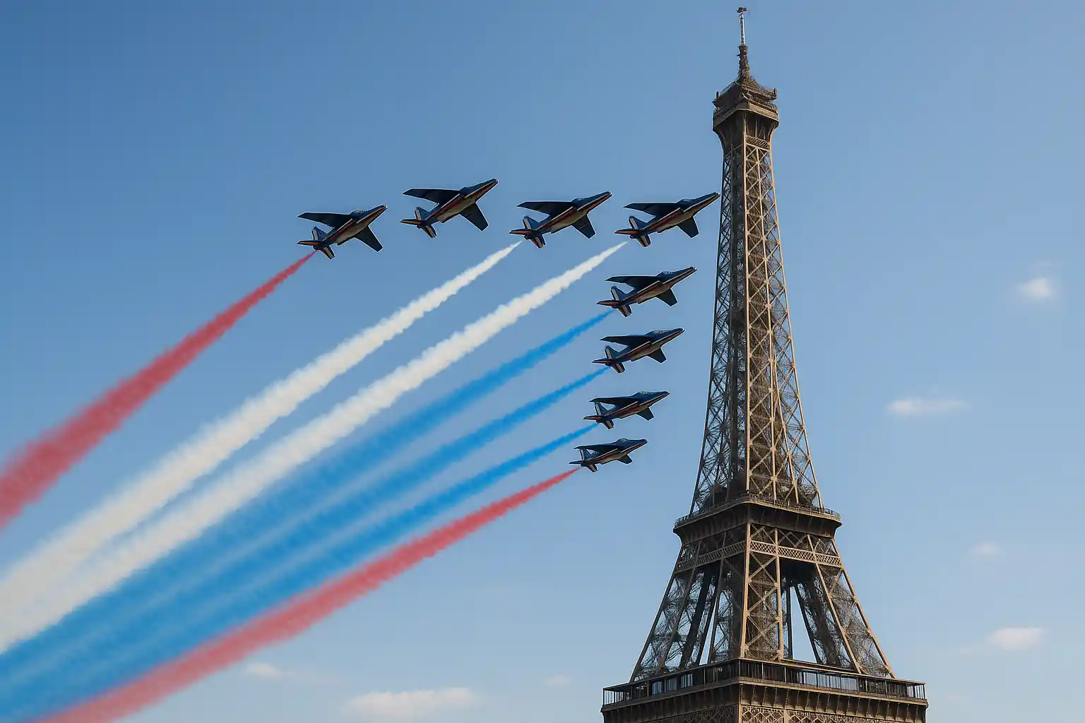 Patrouille de France Paris Hibur Warga dengan Atraksi Udara