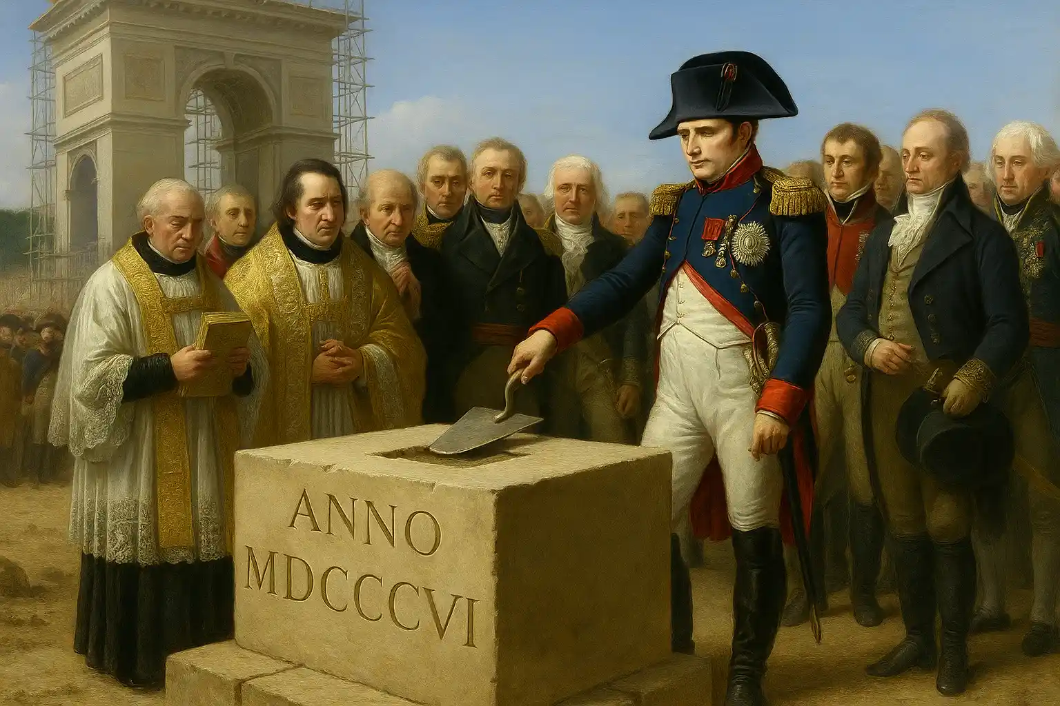 Sejarah Peletakan Batu Arc de Triomphe di Paris Tahun 1806