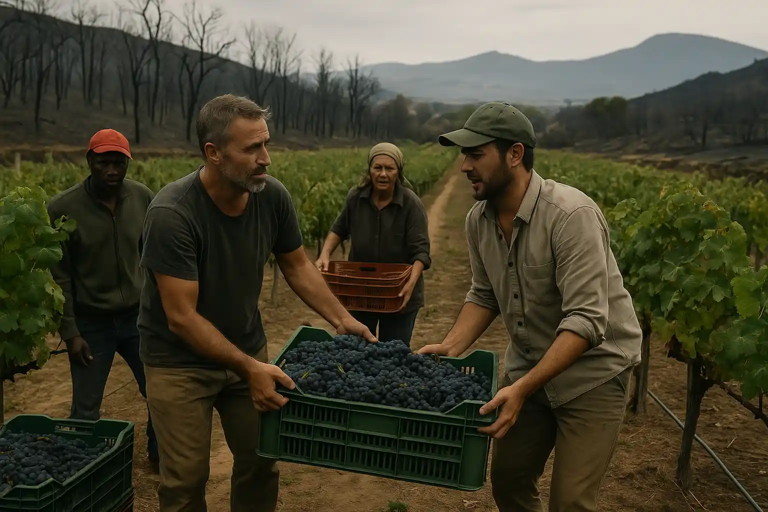 Vineyards solidarise after wildfires di Prancis Selatan
