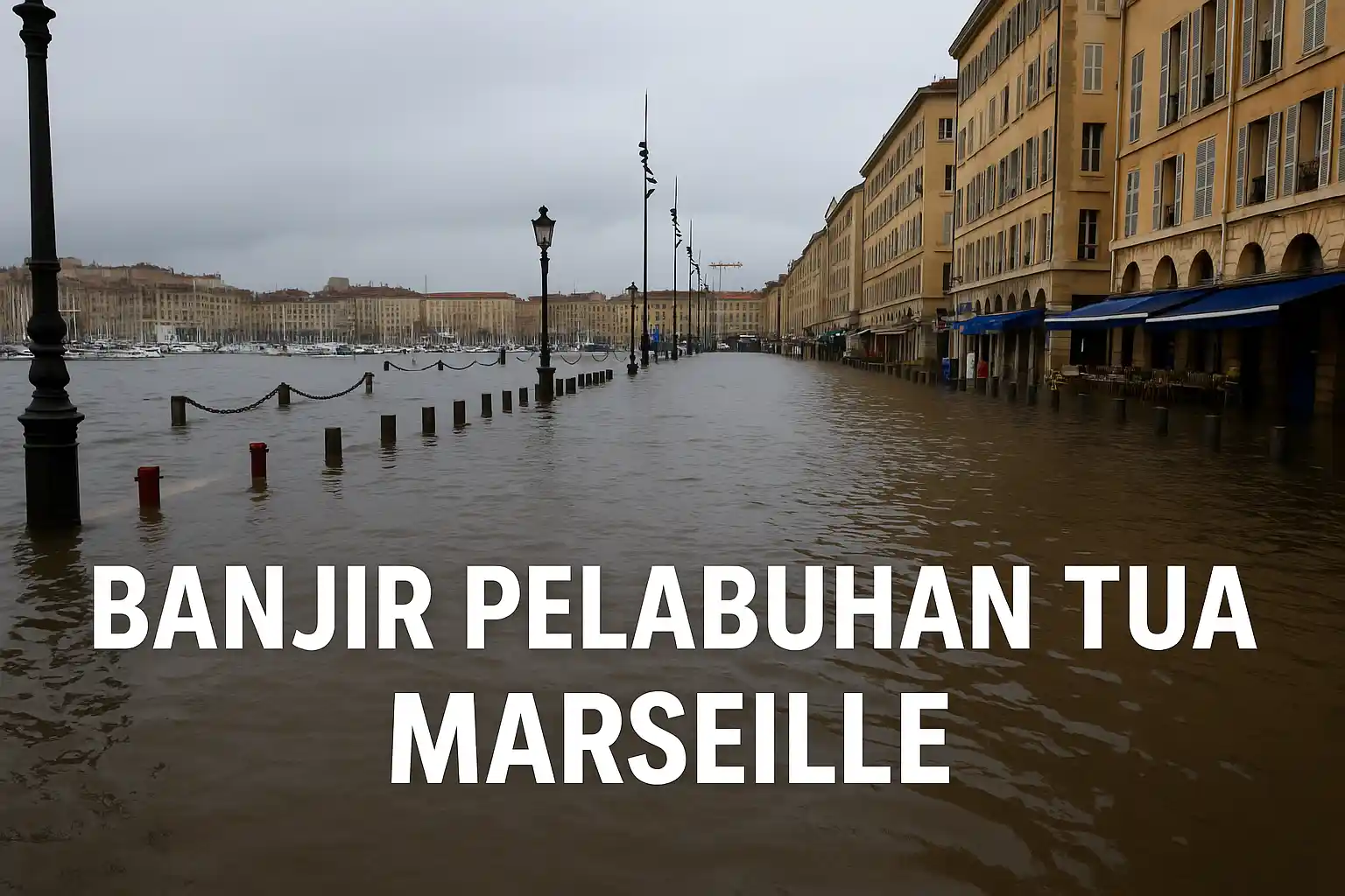 Banjir Pelabuhan Tua Marseille Rendam Vieux-Port