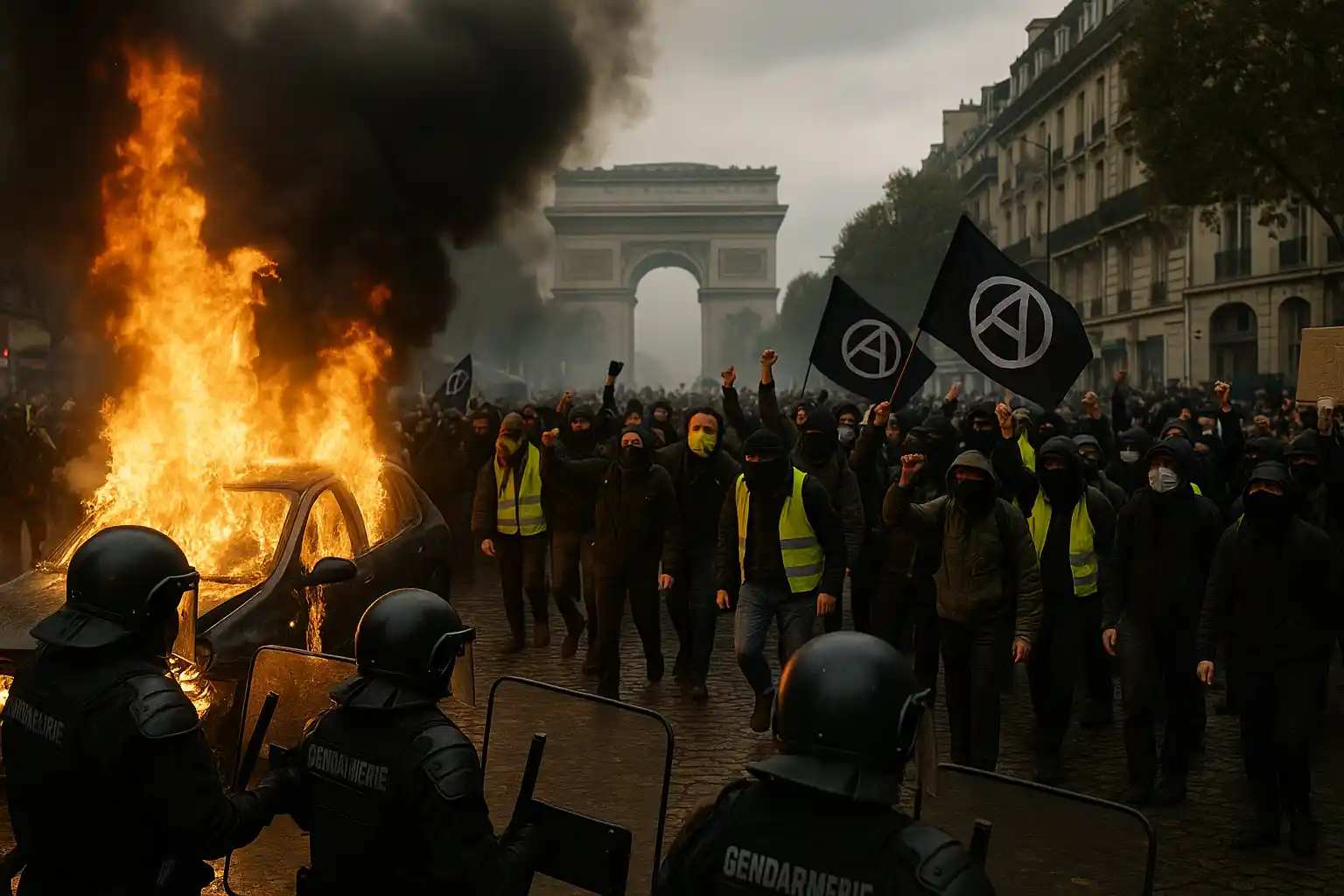 Demo besar Paris guncang Prancis pasca protes