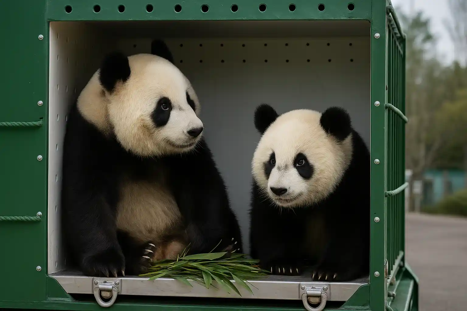 Dua Panda Prancis Pulang Pensiun ke Tiongkok