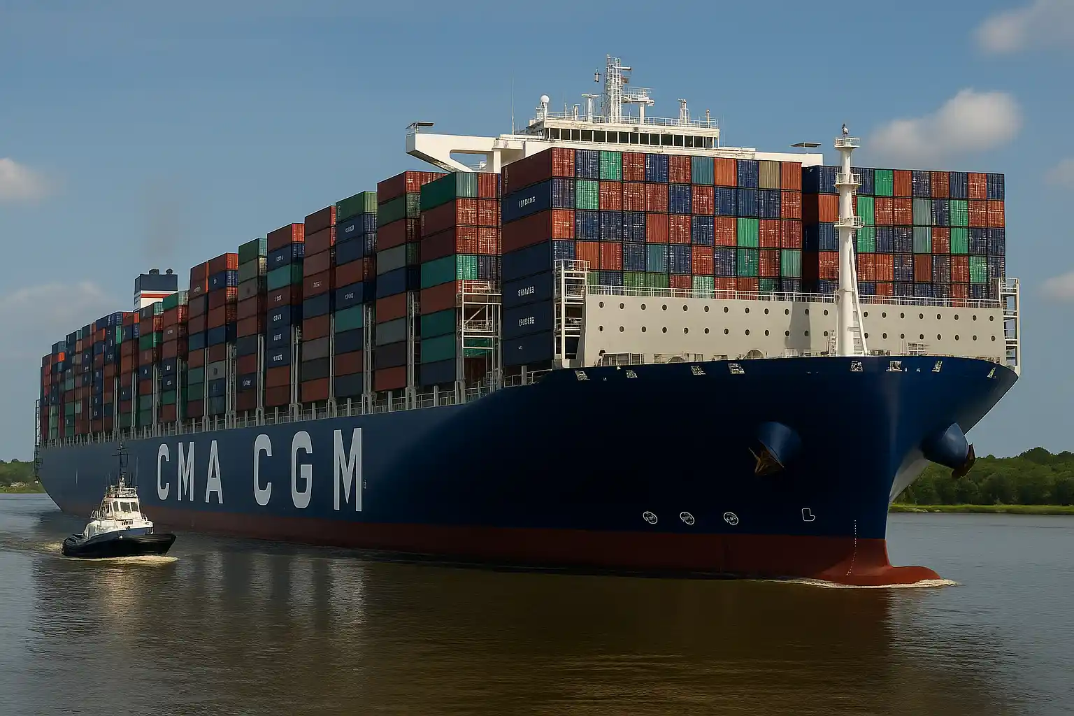 Kapal Raksasa CMA CGM Diawaki Pelaut Prancis