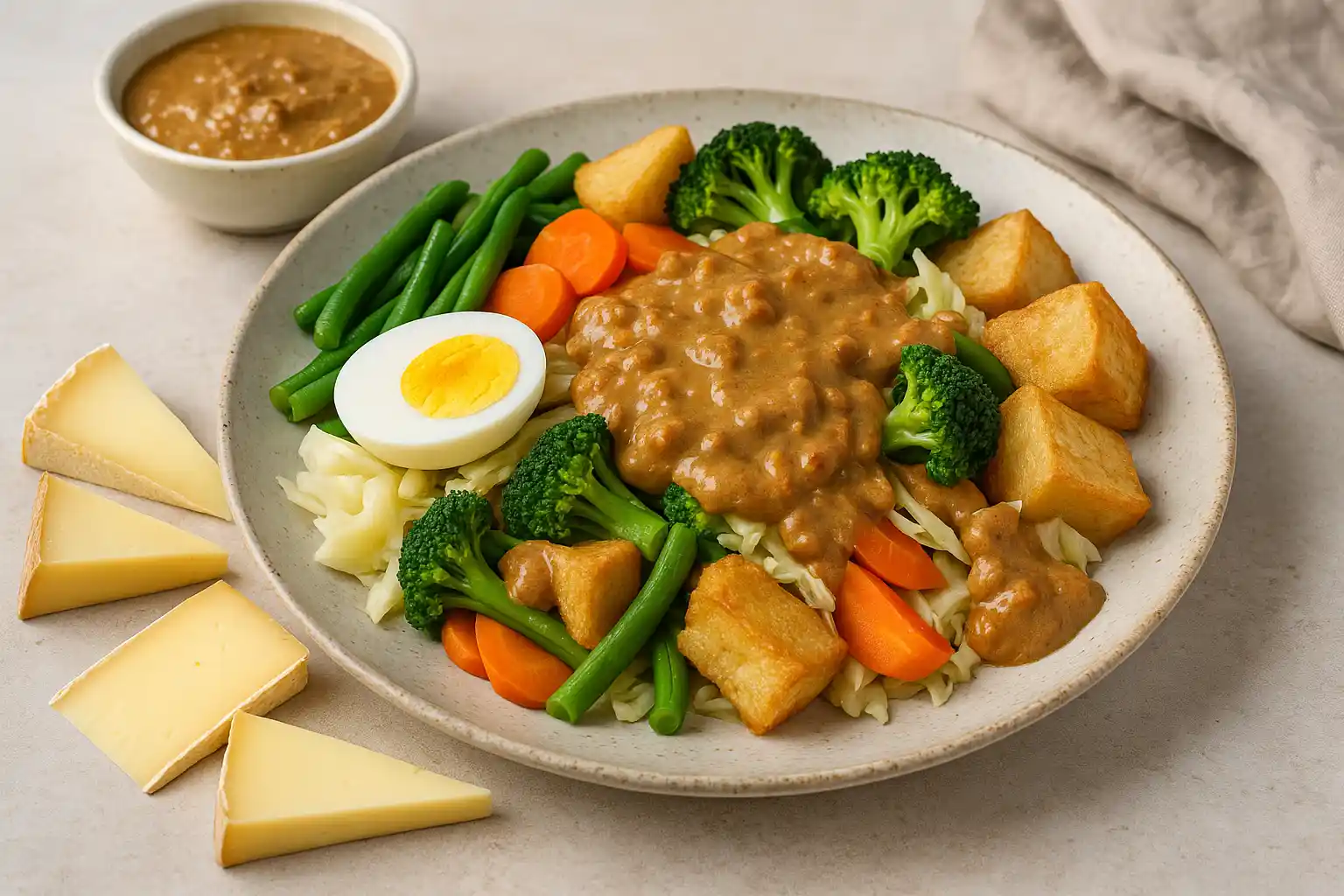 Keju Prancis Bertemu Cita Rasa Gado-Gado Indonesia