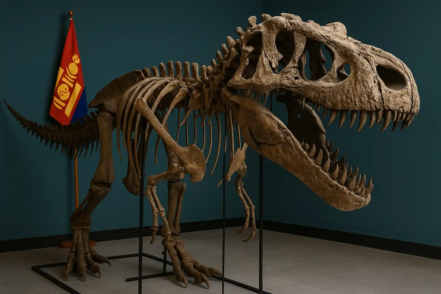 Fosil Tarbosaurus Mongolia Dipulangkan Dari Prancis