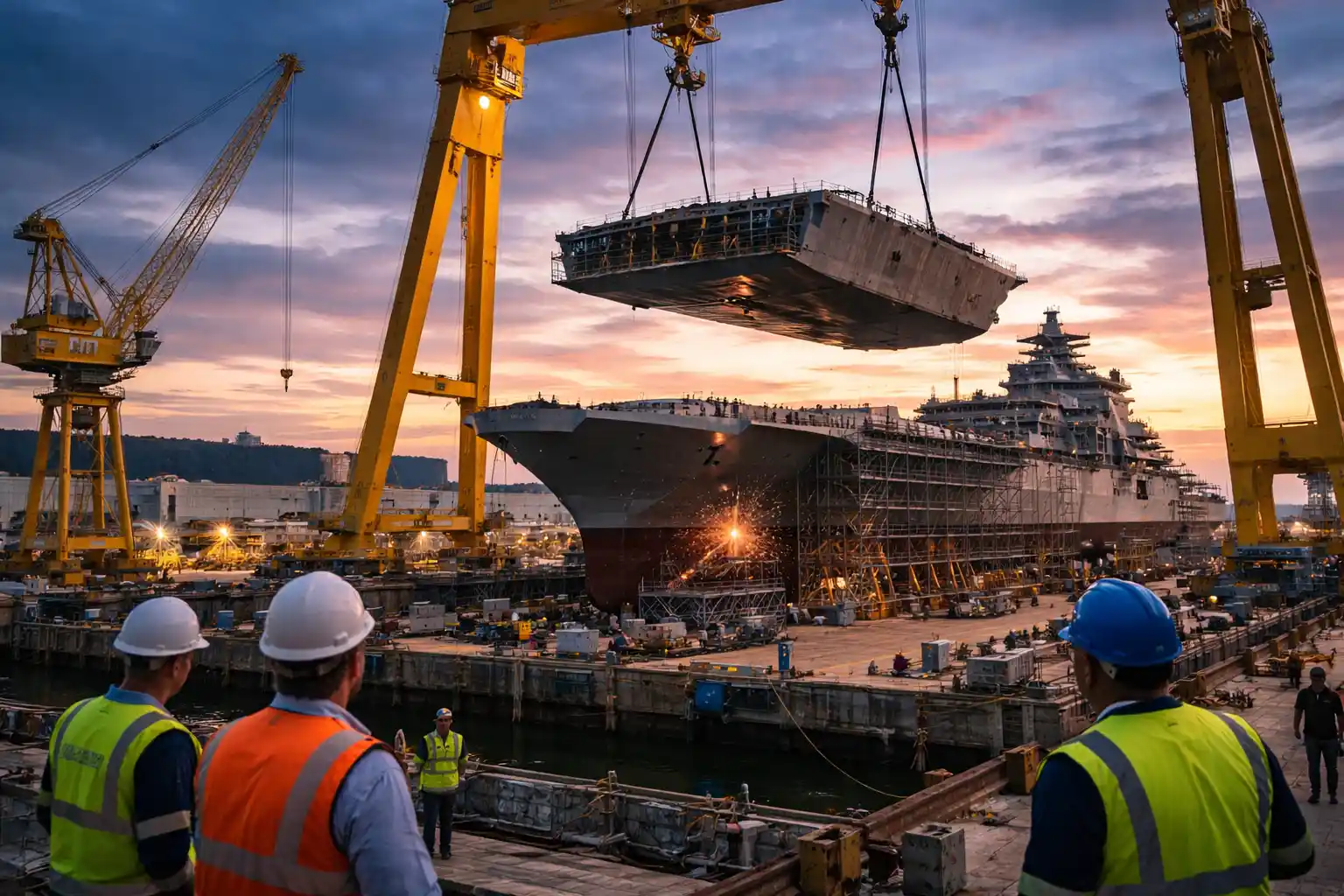 Kapal Induk Prancis Baru Dorong Saint-Nazaire Buka Kerja
